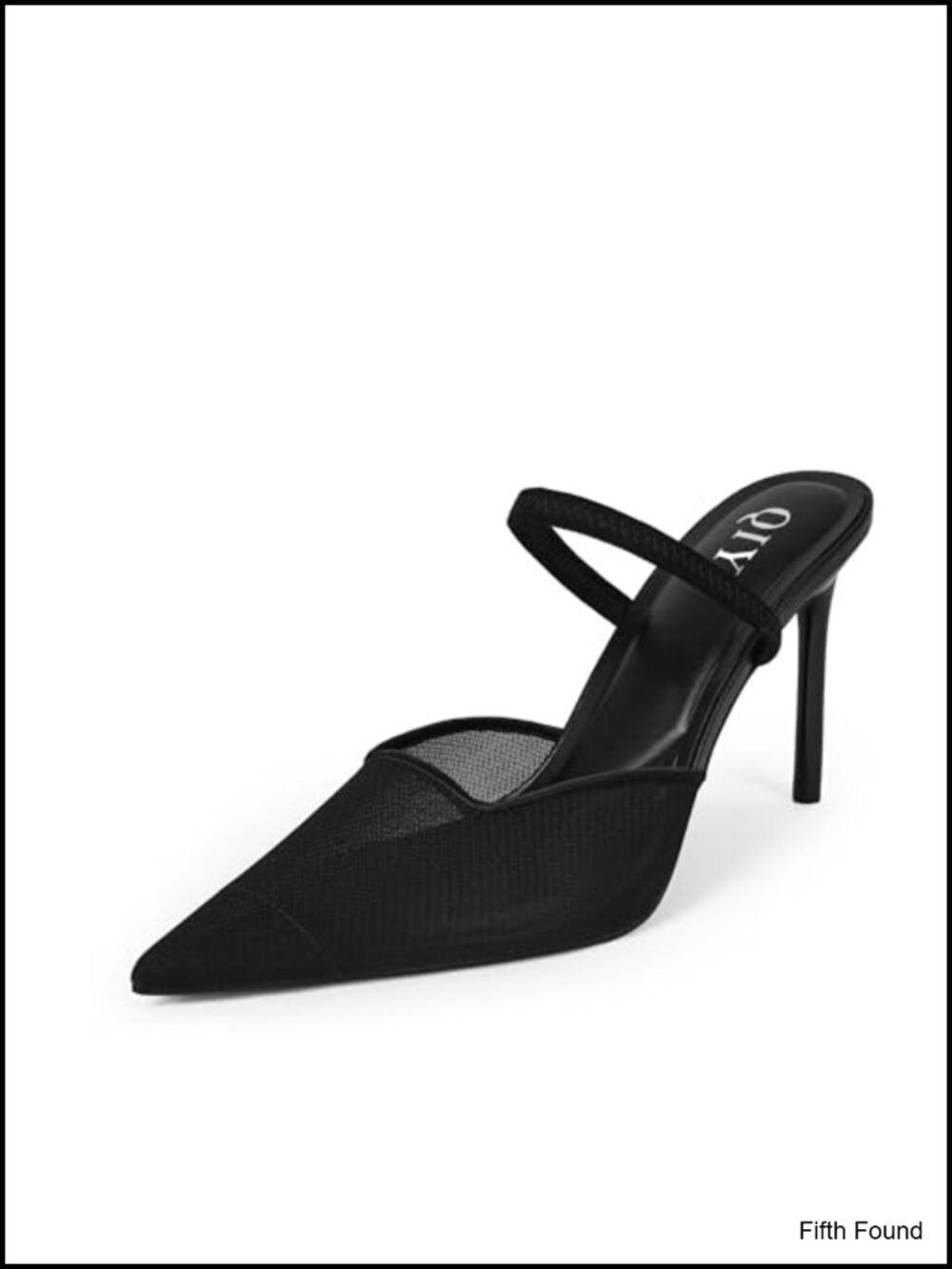 Women's Pointed Toe Slingback Stiletto Heel Mule Mesh Pump